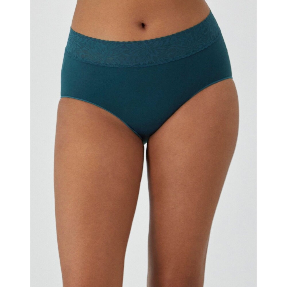 Bali Modern Seamless Lace Trim Brief Panty - XL